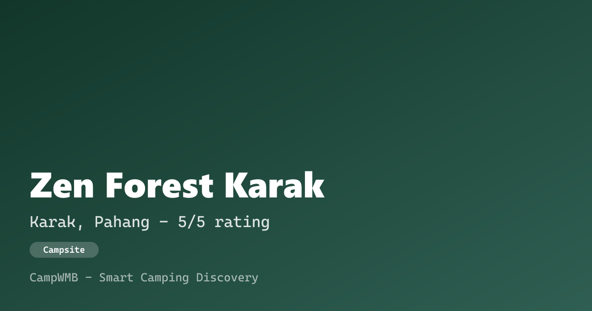 Visual sementara Zen Forest Karak