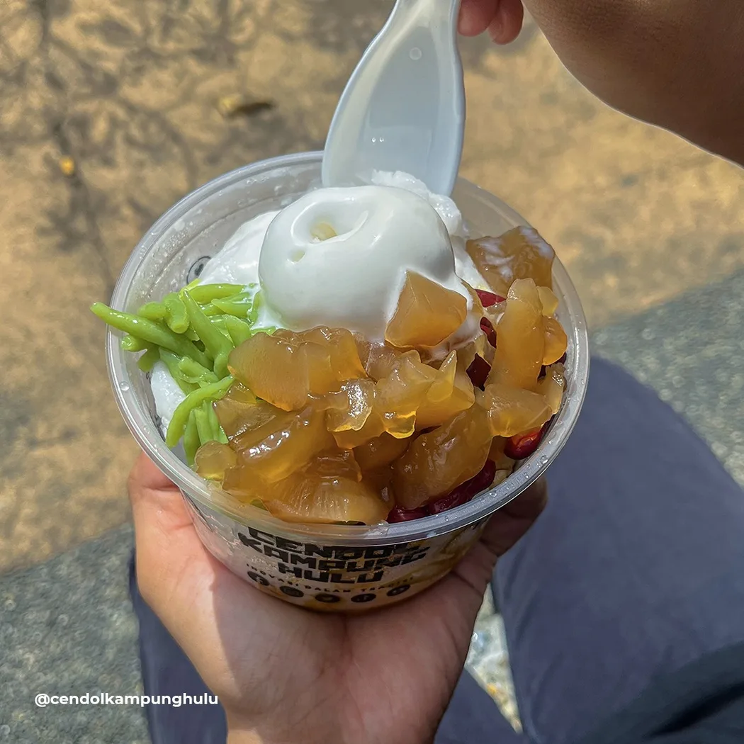 Cendol Kampung Hulu Muar — foto sebenar 4