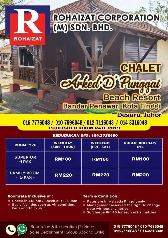 Chalet Arked D’Punggai Beach Resort — foto sebenar 4